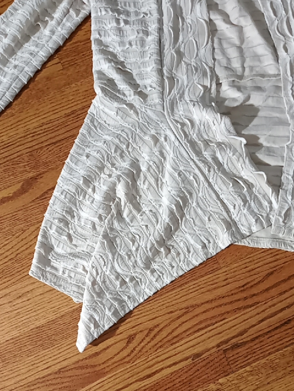 ✨️White Open-Front Textured Cardigan✨️ - Picture 4 of 7